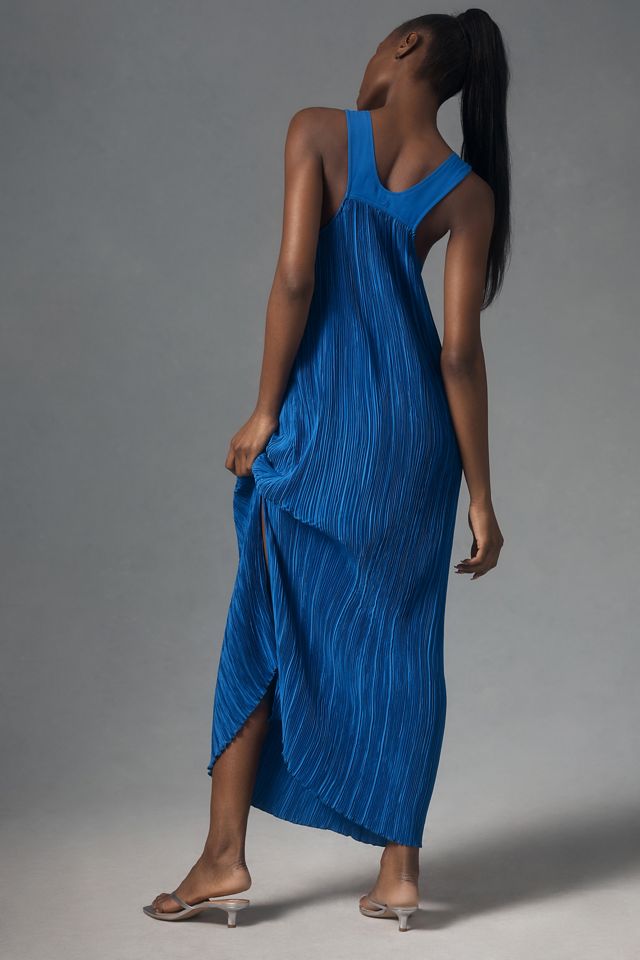 By Anthropologie Halter Plissé Maxi Dress #2