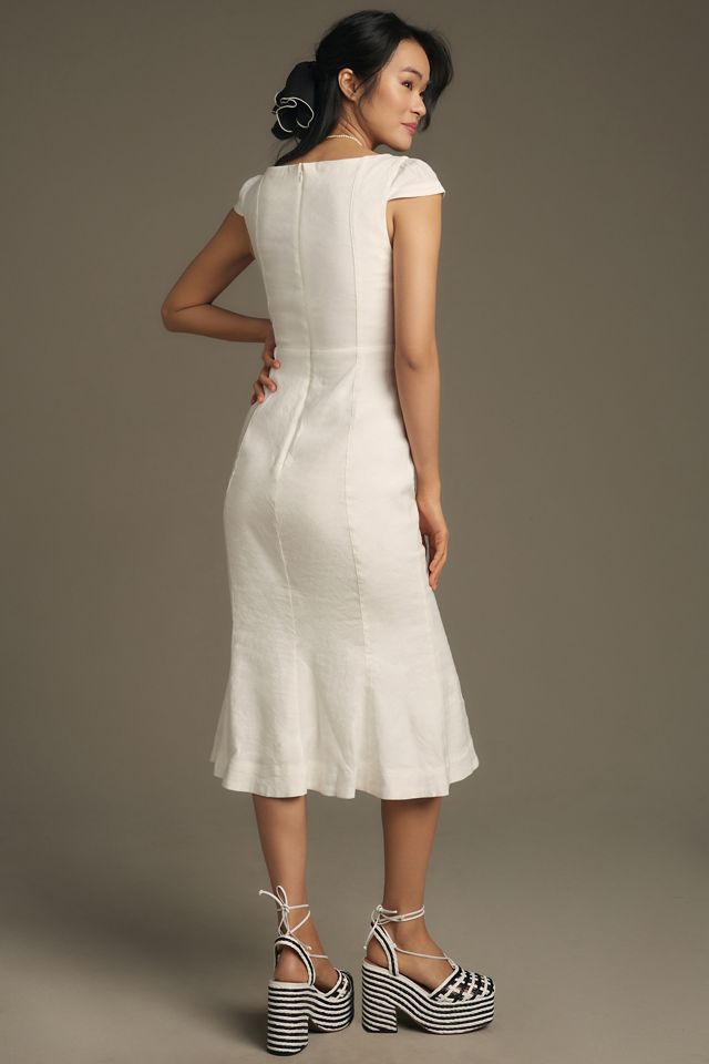 The Cecily Fit & Flare Sweetheart Dress by Maeve: Linen Edition