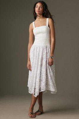Pilcro Draped Lace Top