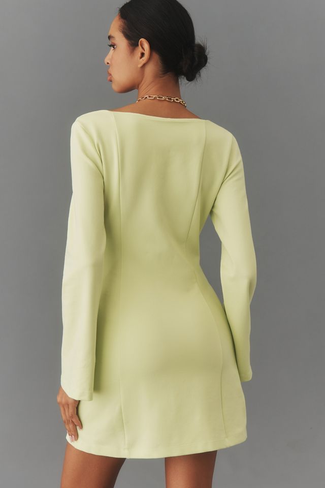 Maeve Long-Sleeve Scoop-Neck Mini Dress #1