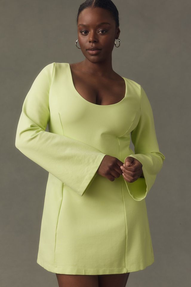Maeve Long-Sleeve Scoop-Neck Mini Dress #4