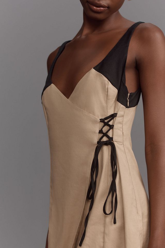 chinese dress ladies Anthropologie Maeve The Ophelia Sleeveless Linen Blend Slim Mini Dress   Luxy Thrift