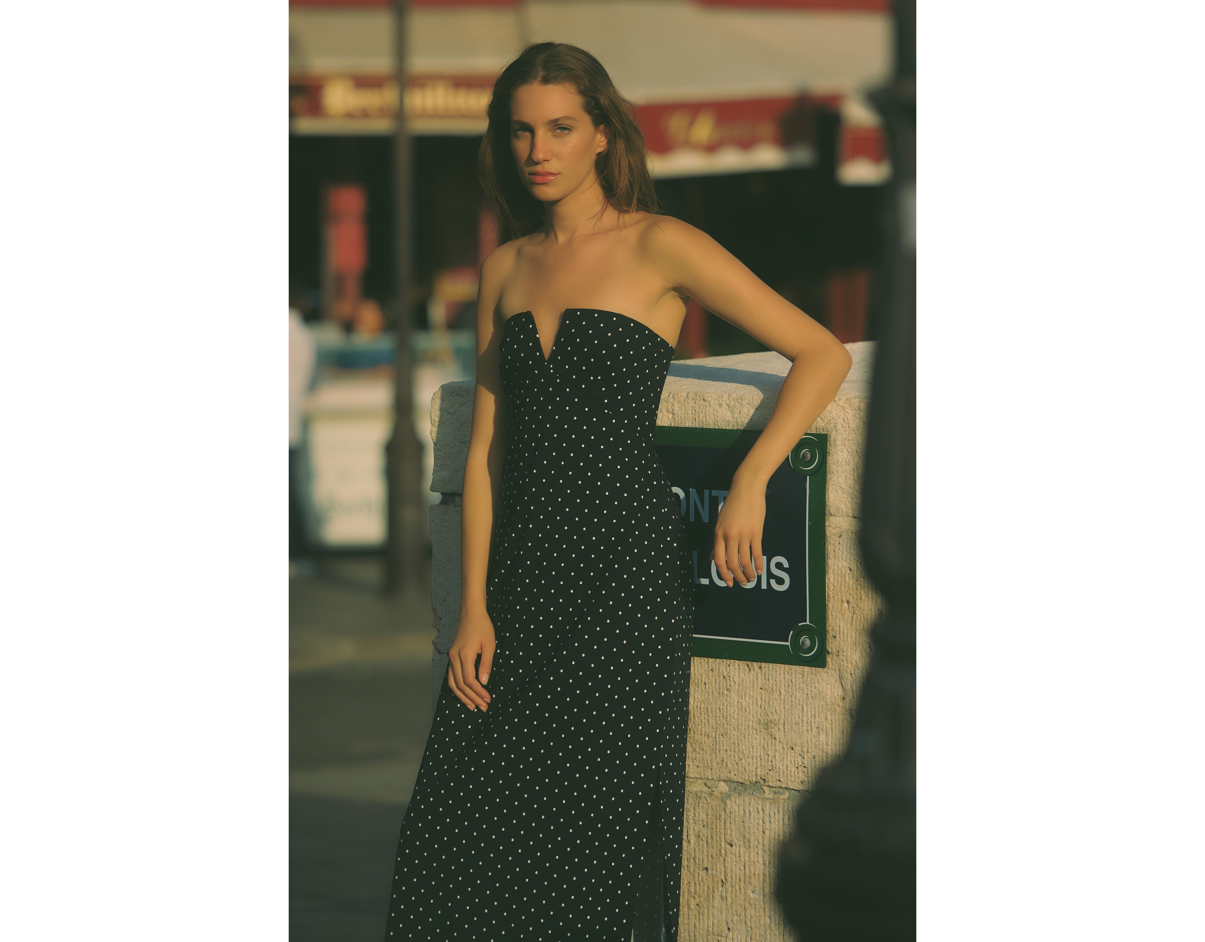 By Anthropologie Notched Midi Dress