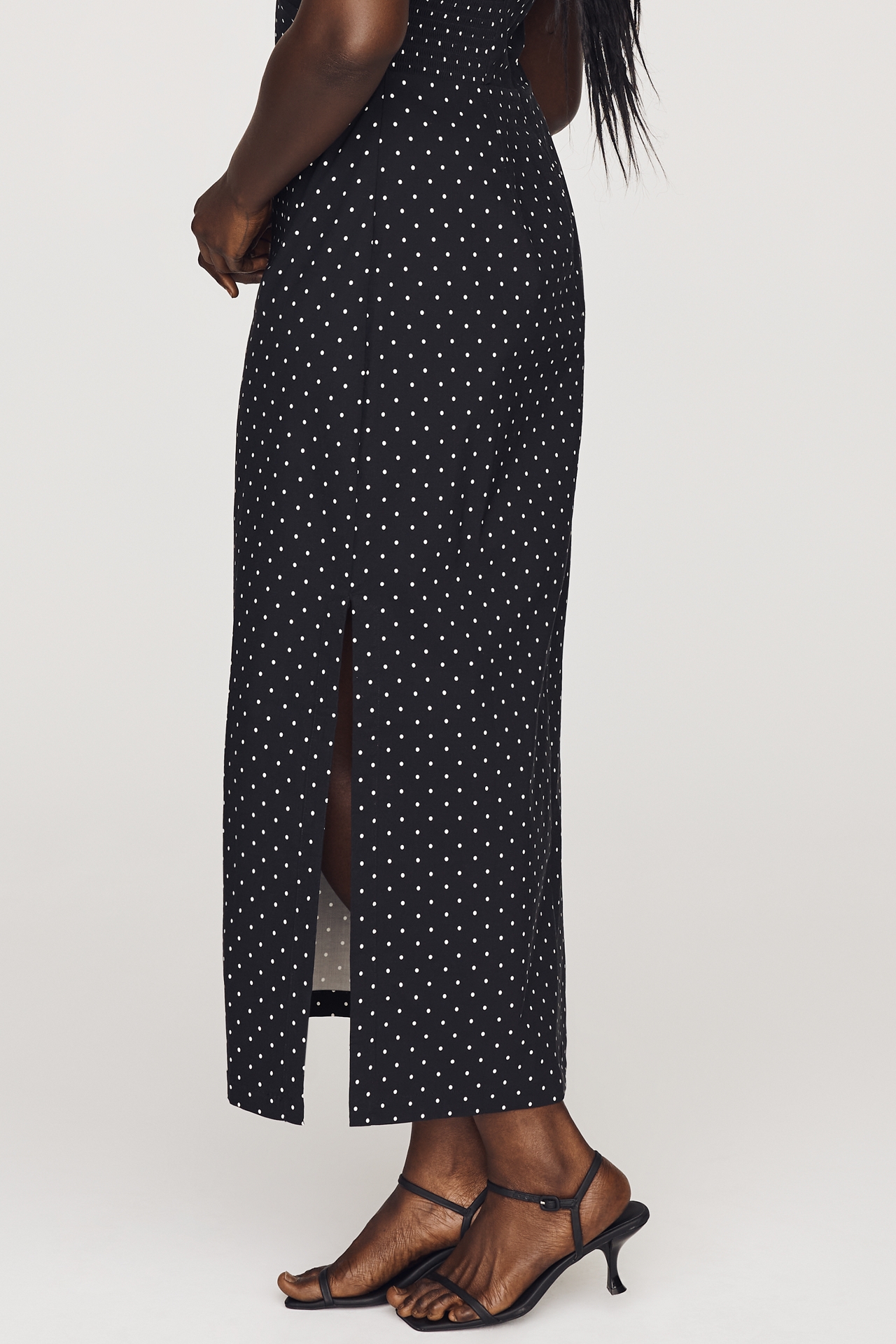 By Anthropologie Notched Midi Dress