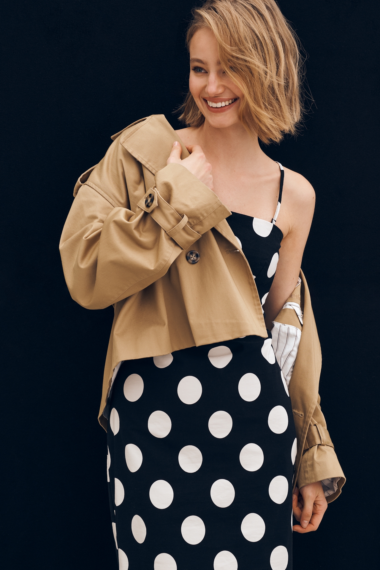 The Soleil Strapless Linen Plunge-Neck Midi Dress