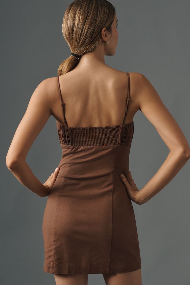 Maeve Sleeveless Linen Slim Mini Dress #1