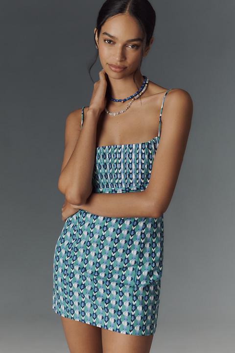 The Ophelia Sleeveless Linen Slim Mini Dress by Maeve