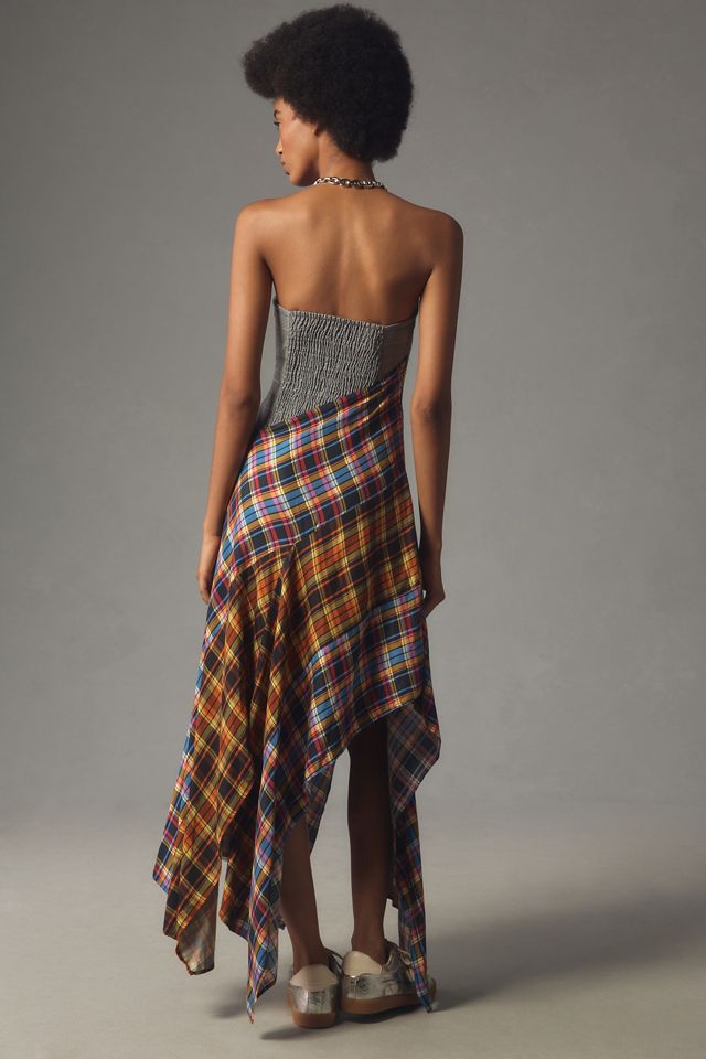 Maeve Strapless Asymmetrical Midi Dress #2