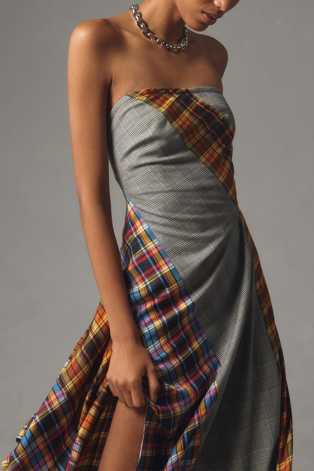 Maeve Strapless Asymmetrical Midi Dress #3