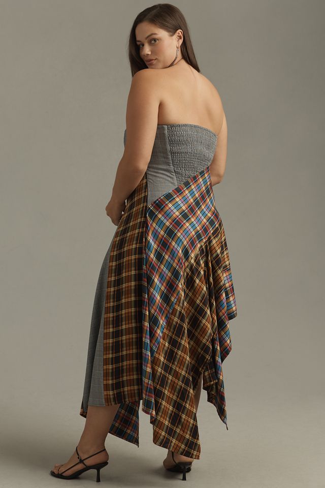 Maeve Strapless Asymmetrical Midi Dress #6
