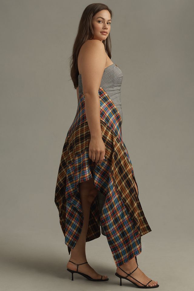 Maeve Strapless Asymmetrical Midi Dress #8