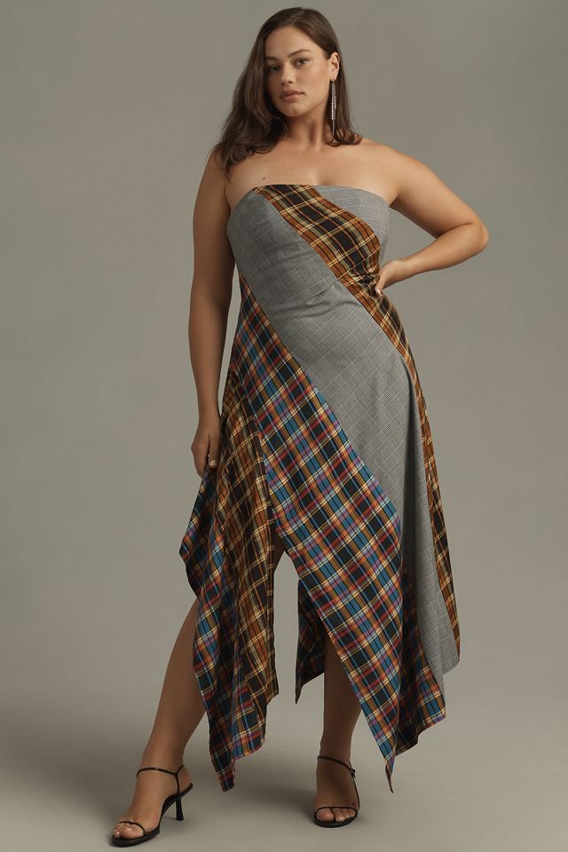 Maeve Strapless Asymmetrical Midi Dress #5