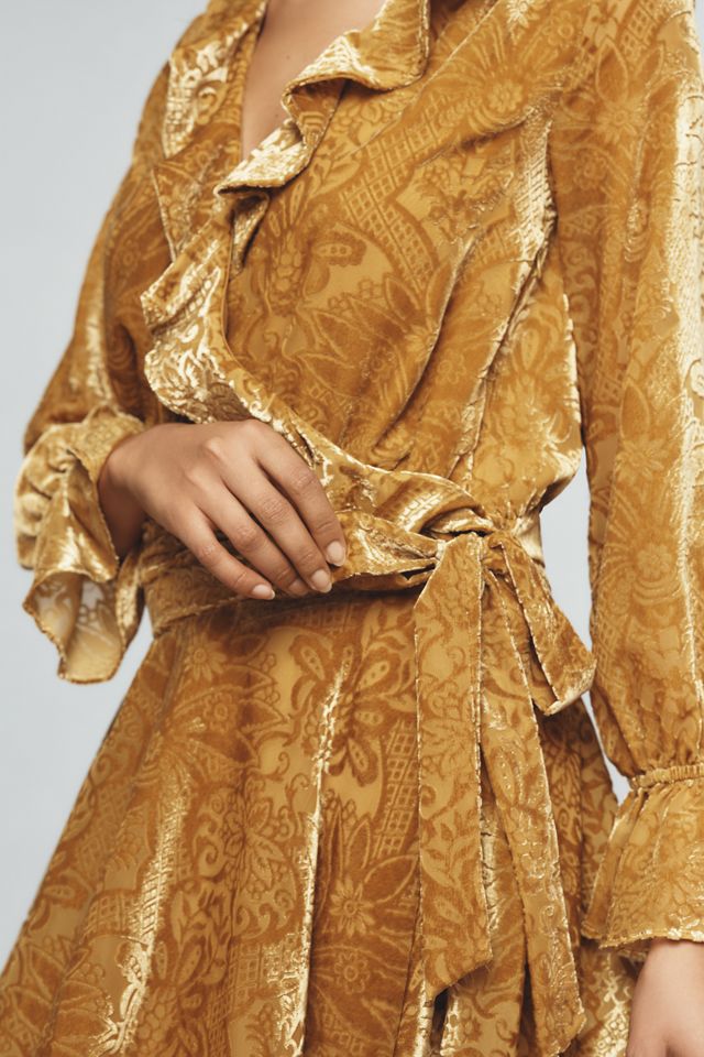 By Anthropologie V-Neck Velvet Mini Dress #2