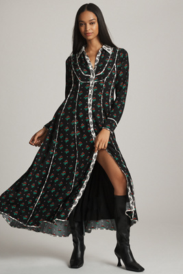 chinese dress ladies Tie Waist Long Sleeve Dress main image 0