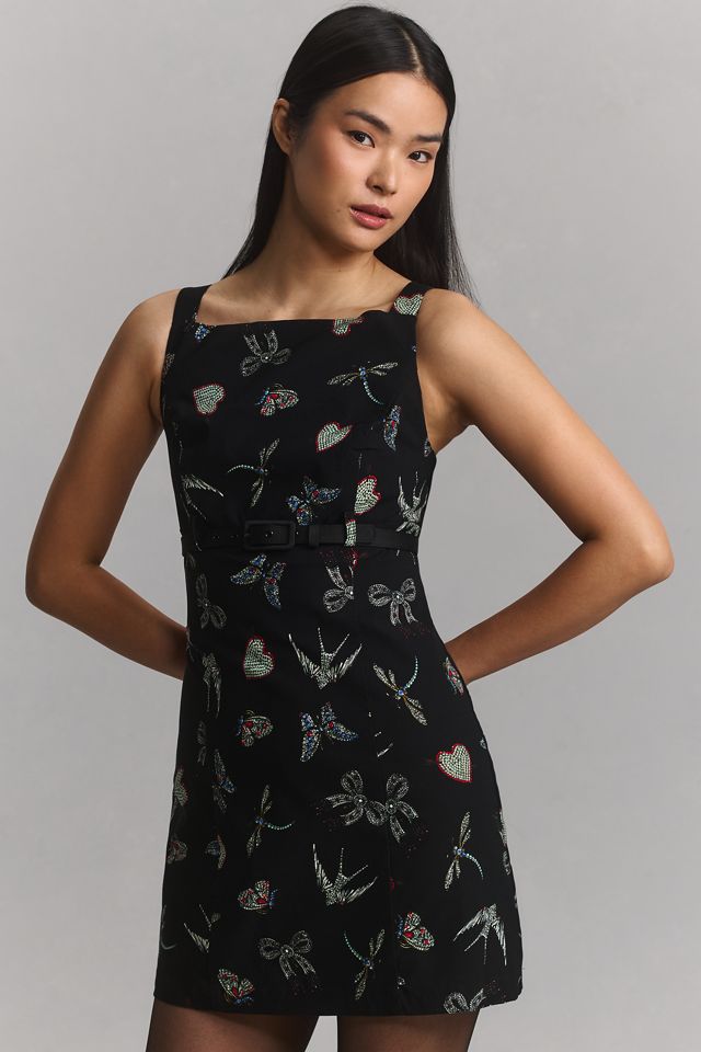 By Anthropologie Sleeveless Boat-Neck Mini Dress #3
