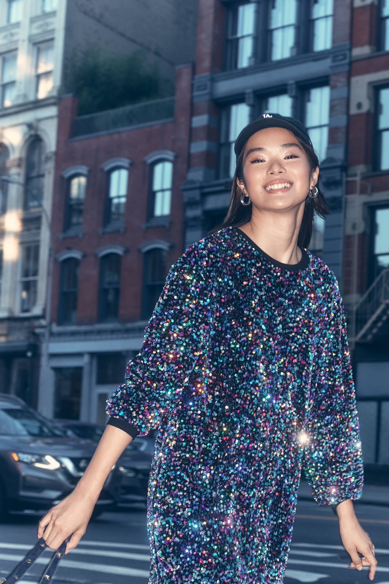 By Anthropologie Velvet Sequin Mini Dress