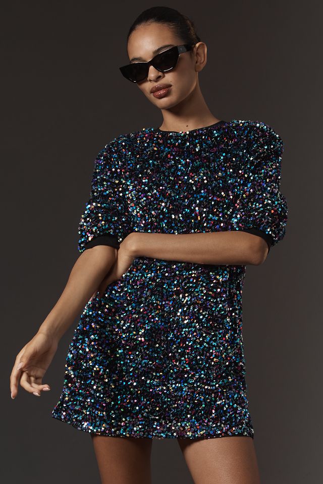 Shops Anthropologie Sequined Mini Dress