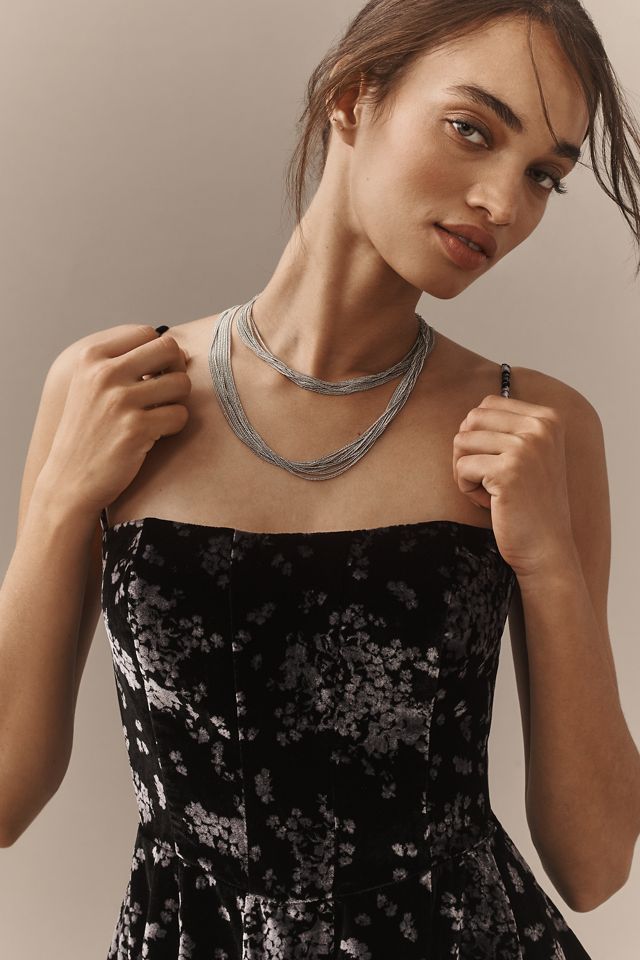 Maeve Sweetheart Velvet Fit & Flare Mini Dress #3