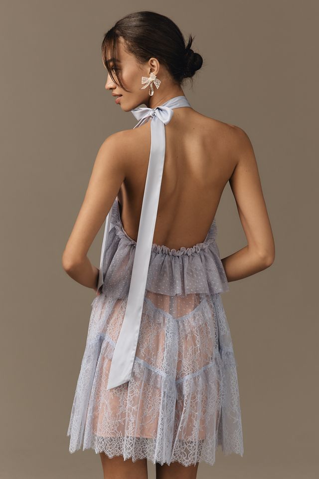 By Anthropologie Lace Tunic Halter Dress #1