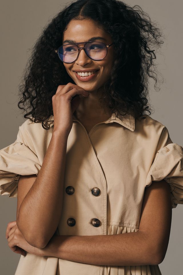 Maeve Puff-Sleeve Mini Trench Dress #3