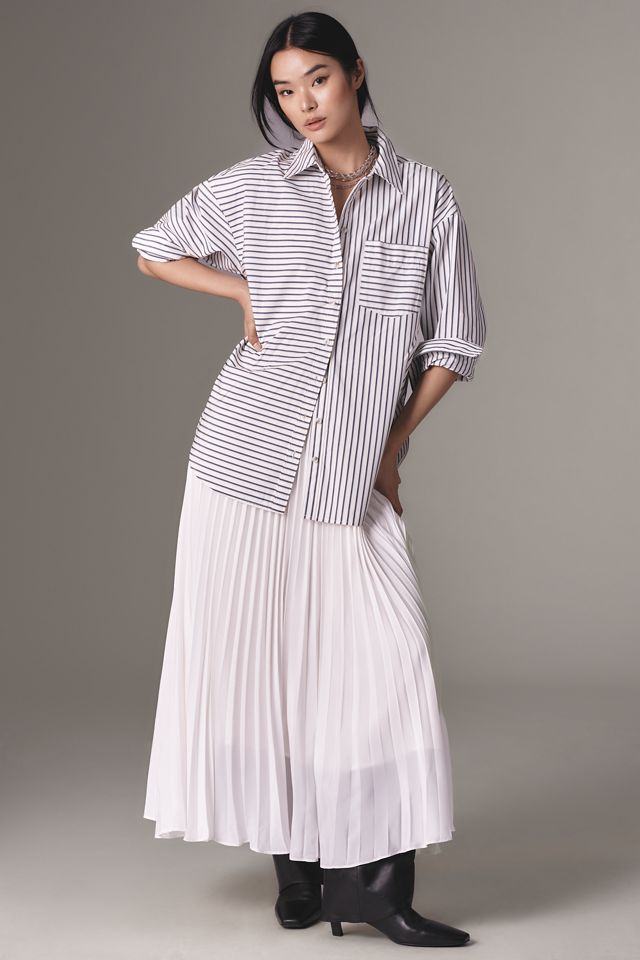 By Anthropologie Twofer Shirt Maxi Dress #3