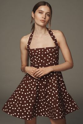 Maeve Square-Neck Fit-and-Flare Mini Dress
