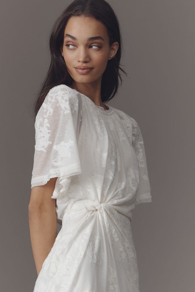 By Anthropologie Crew-Neck Burnout Shirt #3