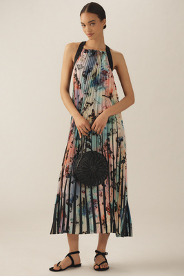 Sleeveless Pleated Dress