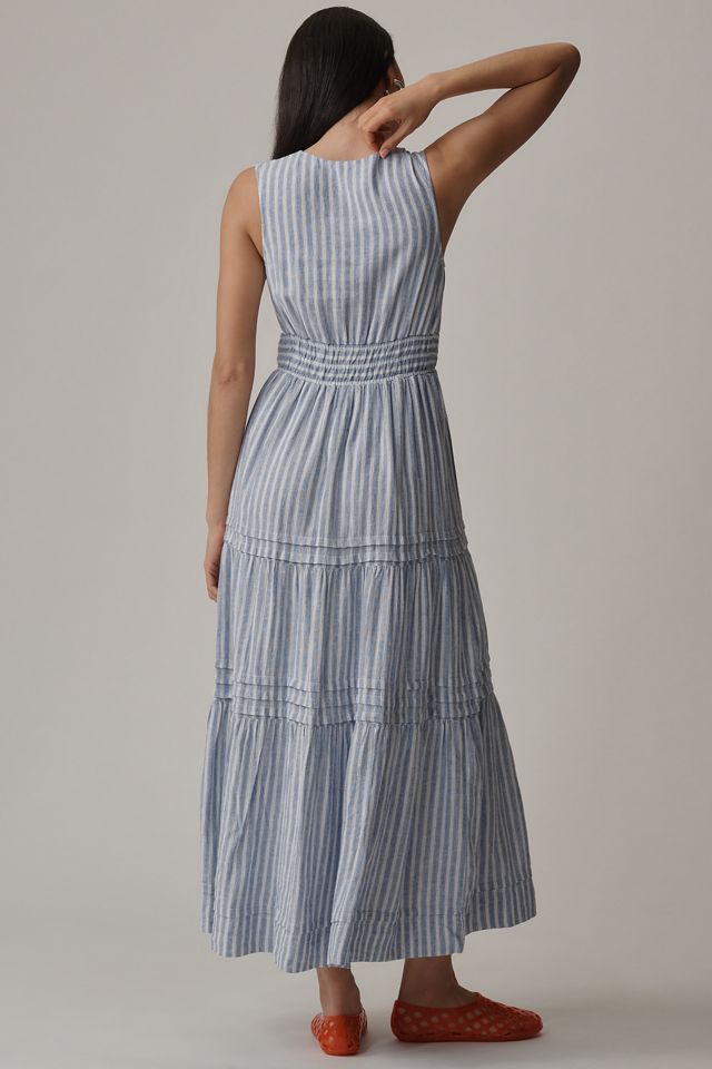 The Somerset Sleeveless Linen Maxi Dress #1