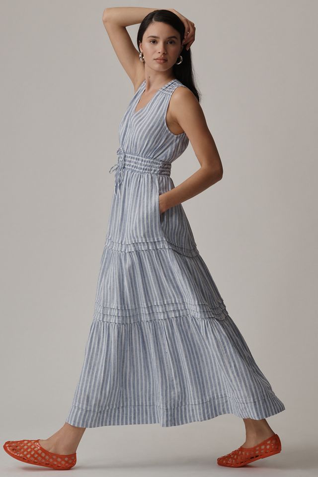 The Somerset Sleeveless Linen Maxi Dress #3