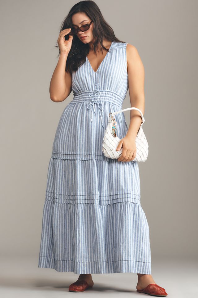 The Somerset Sleeveless Linen Maxi Dress #4
