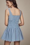 Maeve Smocked Rosette Drop-Waist Mini Dress