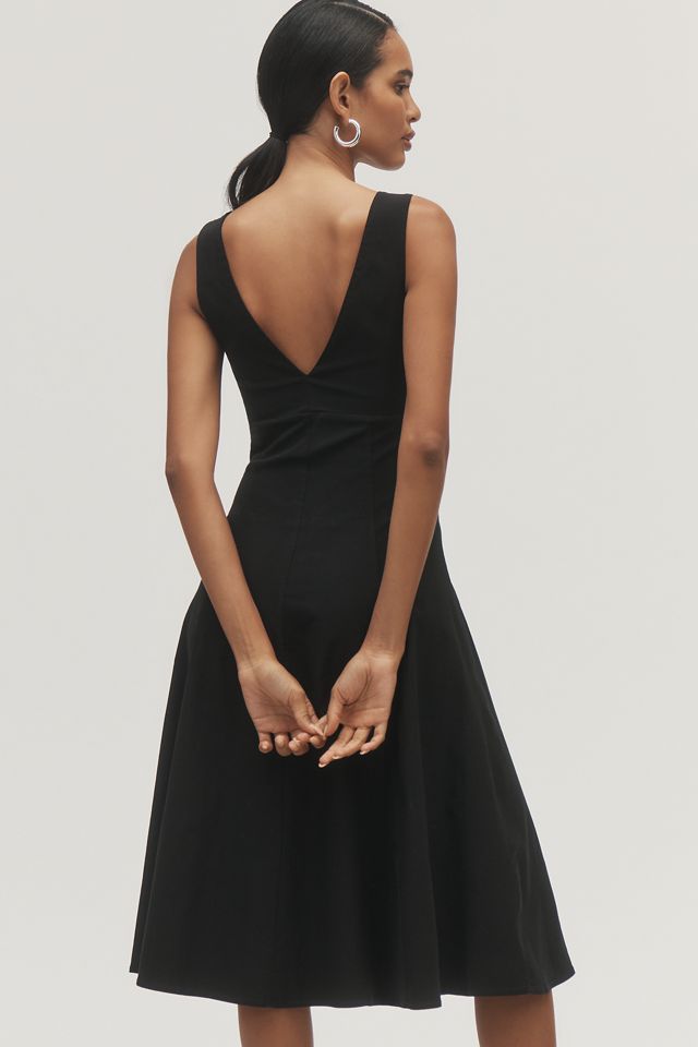 By Anthropologie Sleeveless V-Neck Button-Front Midi Dress #1