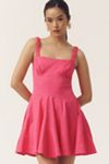 By Anthropologie Plunge Drop-Waist A-Line Mini Dress