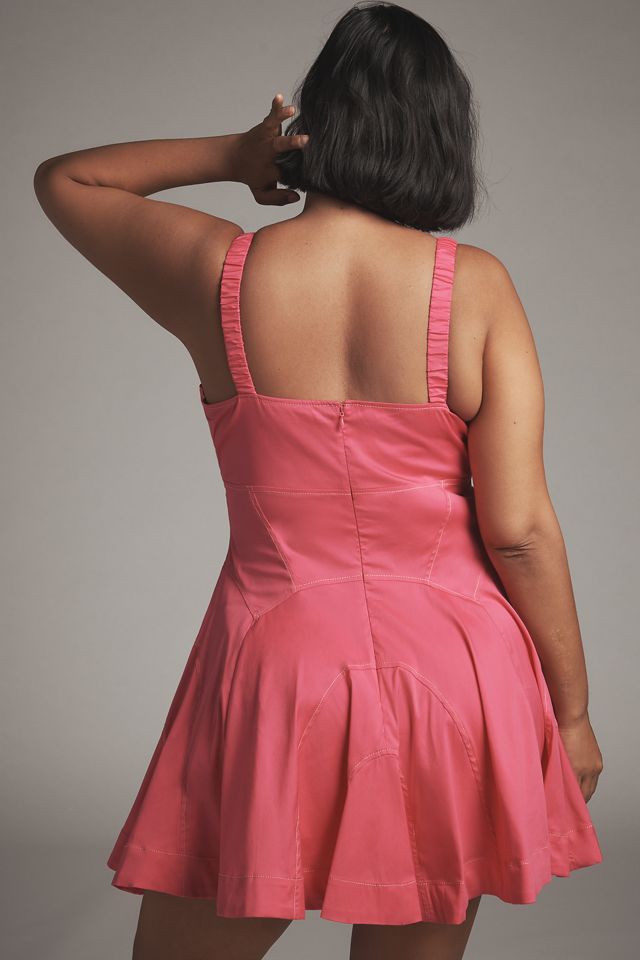 Anthropologie プランジドロップウエストAラインミニドレス By Anthropologie Plunge Drop-Waist A-Line Mini Dress