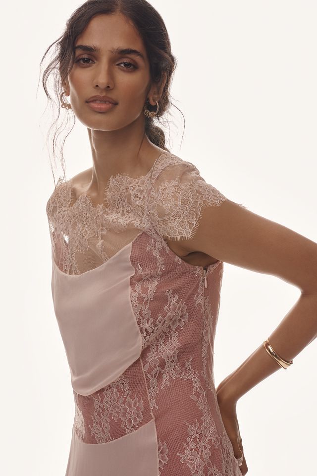 Maeve Short-Sleeve Lace Slim Knee-Length Dress #1