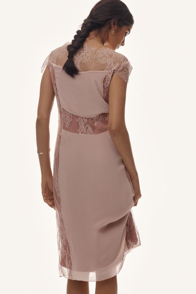 Maeve Short-Sleeve Lace Slim Knee-Length Dress #2