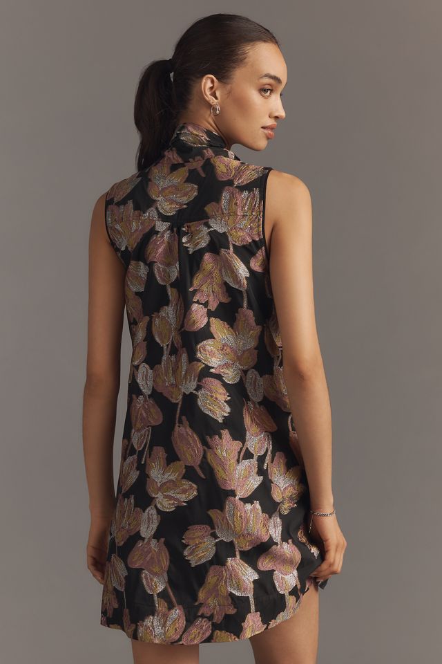 The Caroline Sleeveless Tie-Neck Mini Dress by Maeve #3
