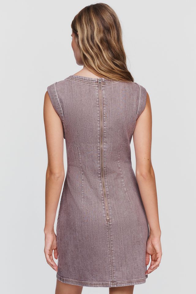 Kendal Denim Muscle-Sleeve Mini Dress #3