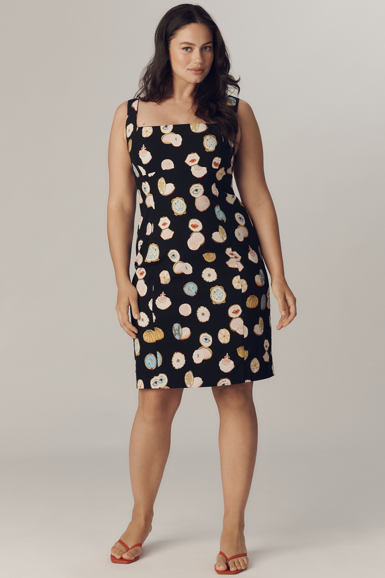 Maeve Fitted Square-Neck Mini Dress: Danielle Kroll Edition