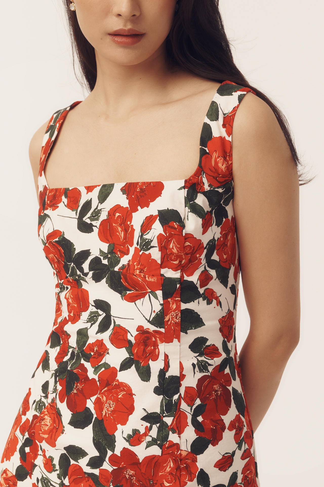 Maeve Sleeveless Square-Neck Knee-Length Dress