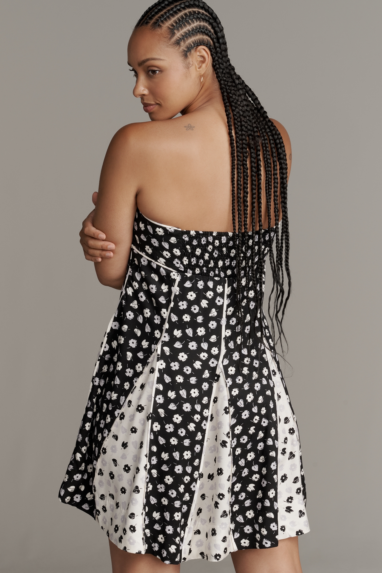 Maeve Strapless Bow-Front Swing Mini Dress