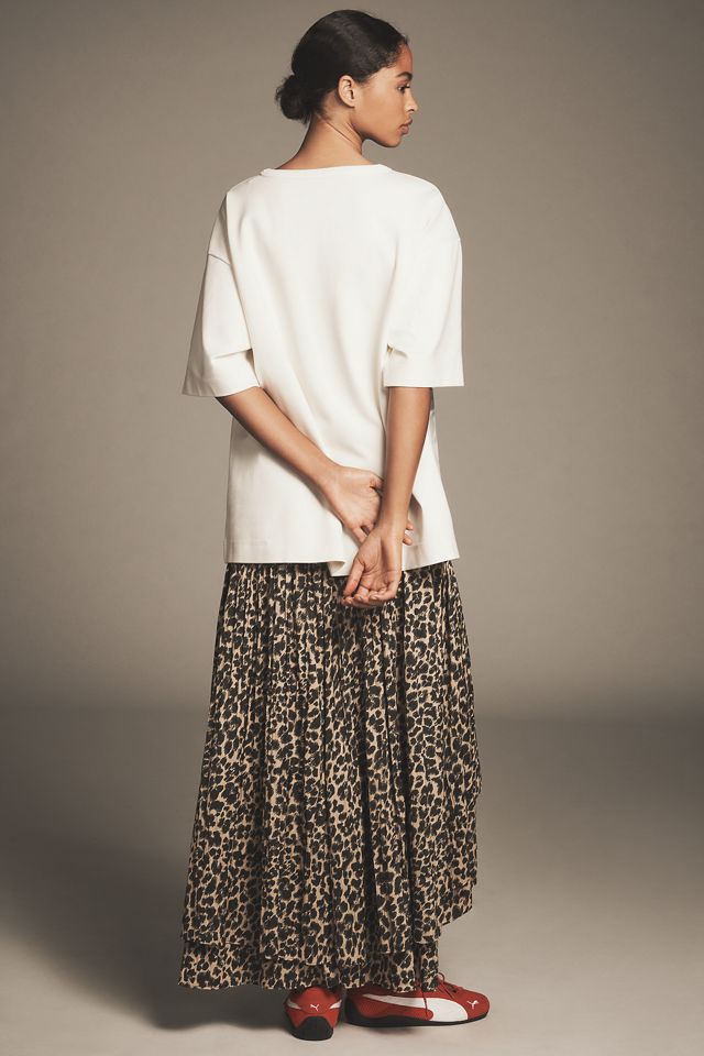Maeve Oversized Twofer Graphic T-Shirt Midi Dress #1