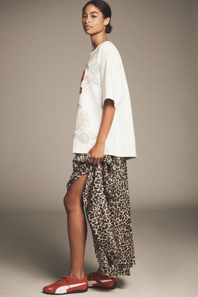 Maeve Oversized Twofer Graphic T-Shirt Midi Dress #3