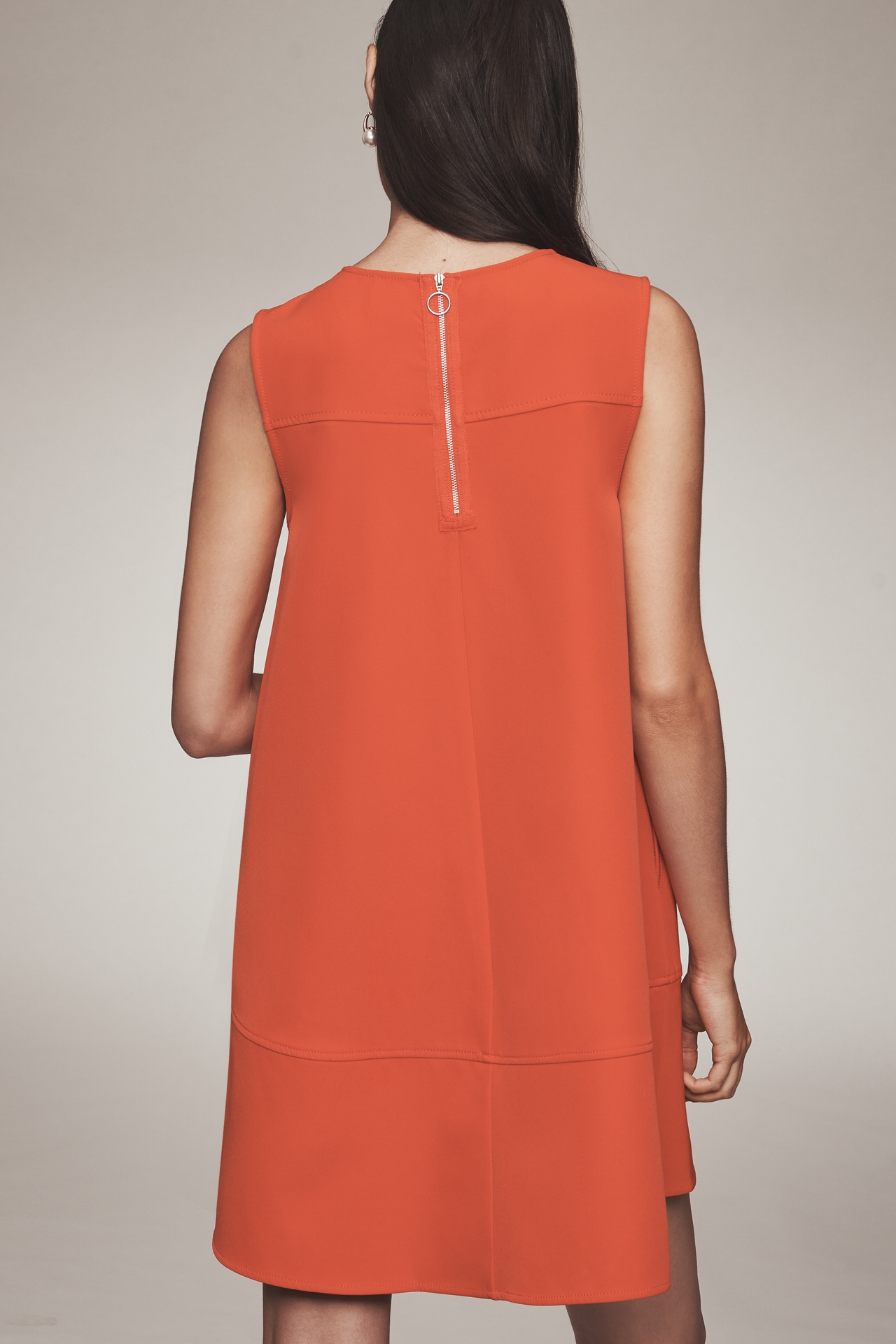 Maeve Sleeveless Crew-Neck Swing Mini Dress