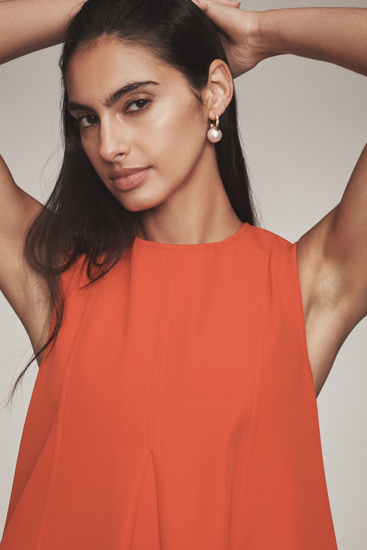 Maeve Sleeveless Crew-Neck Swing Mini Dress