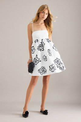 Maeve Sleeveless Square-Neck Babydoll Mini Dress