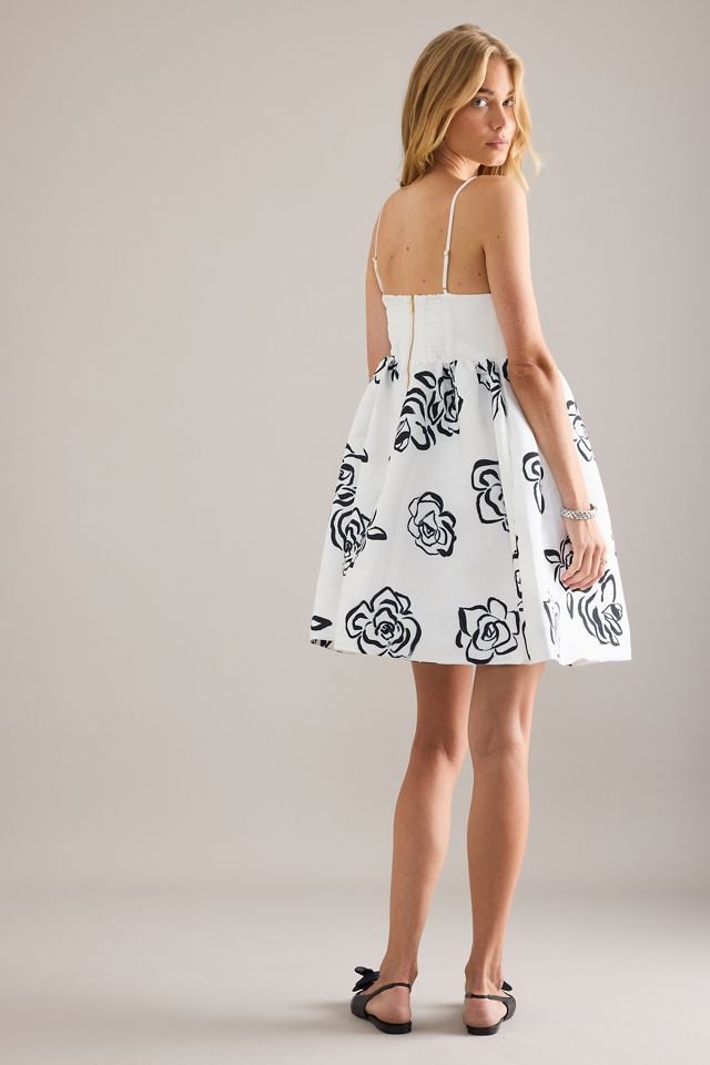 Robe mini babydoll sans manches à encolure carrée Maeve #1