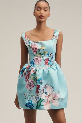 Maeve Sleeveless Square-Neck Fit & Flare Mini Dress