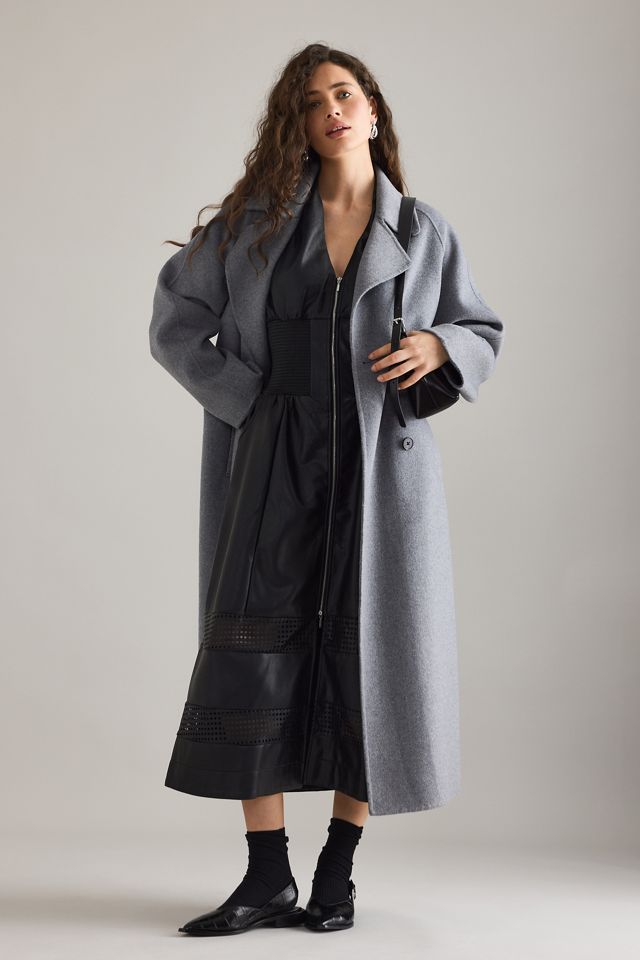 L'abito camicia midi Tommie in finta pelle con zip sul davanti #3